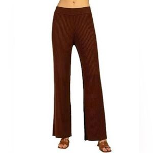 Trina Turk Women’s Two Tone Pearce Lounge Pant, Ribbed, Flare Leg,Sz. S
